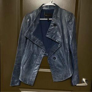 BCBGMaxAzria Faux Cropped Leather Jacket